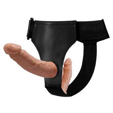 Arnés con dildo doble realista baile