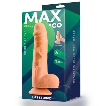 dildo realista con testiculos de 20 cm latetobed - detalle 4