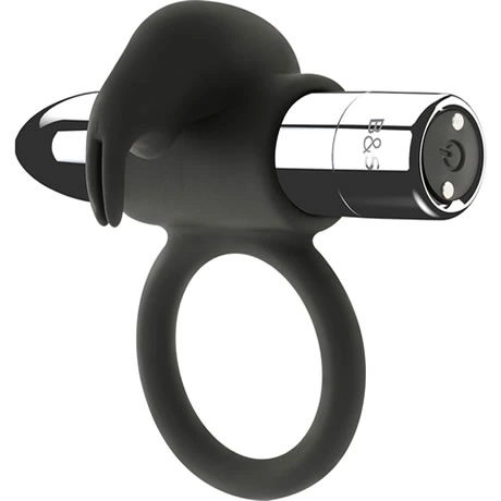 anillo vibrador recargable 10 tipos vibración blacksilver