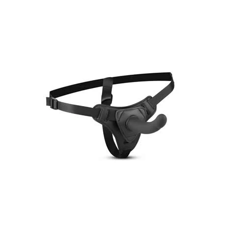 arnés con consolador de silicona de 14cm negro