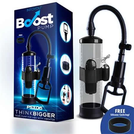 bomba para el pene manual con accesorio de vibración