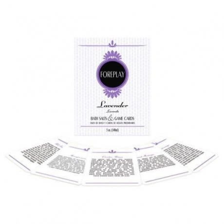cartas de juegos y sales de baño foreplay