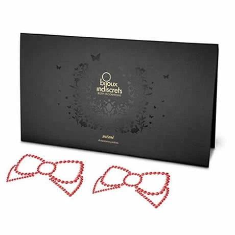 cubre pezones con lazos rojos mimi bow bijoux
