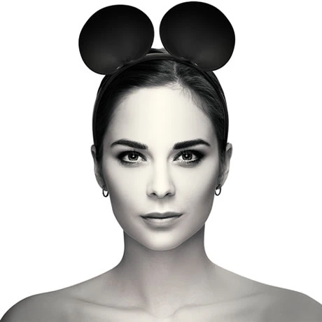 diadema con orejas de coneja mouse coquette