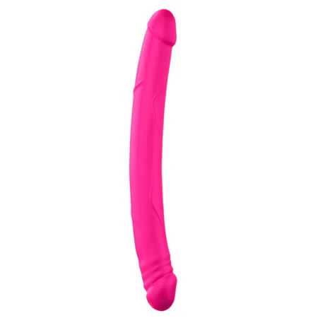 dildo doble real fucsia 42 cm