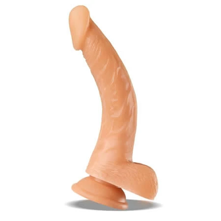 dildo realista con testiculos natural y ventosa 24 cm kurt - detalle 3