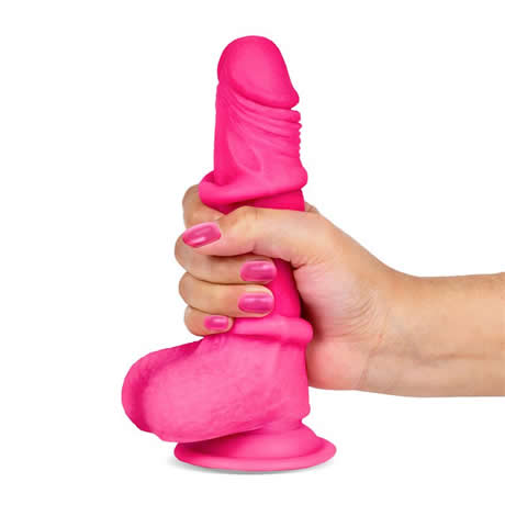 dildo realista flexible rosa chicle 18 cm slidy