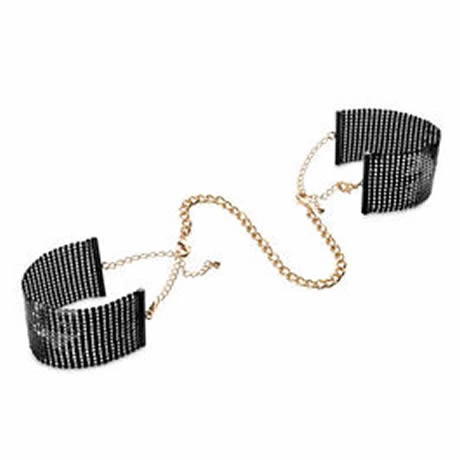 esposas metalizadas negras tipo joya desir metallique - detalle 2