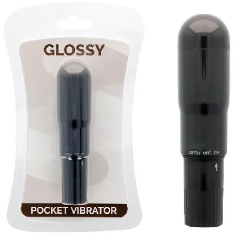 Mini vibrador pocket negro glossy