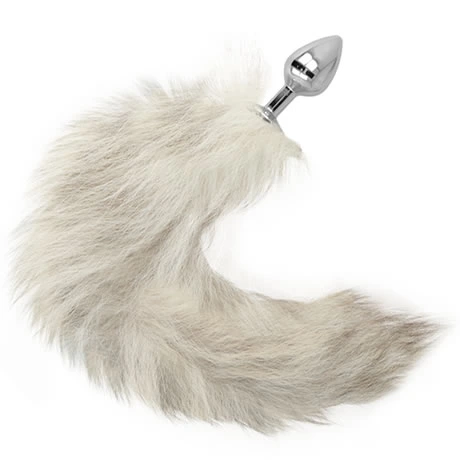 plug anal 7cm con cola blanca 40 cm