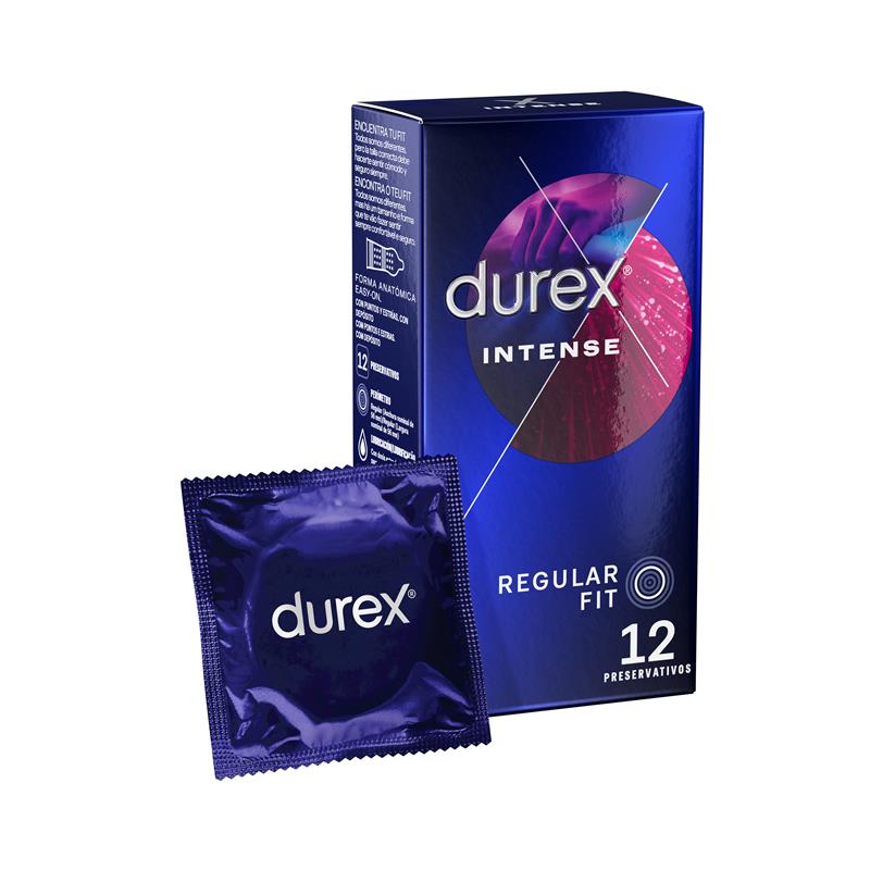 12 preservativos intense orgasmic durex