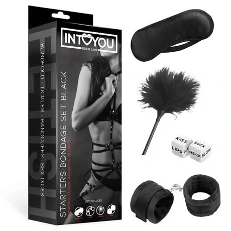 Set de bondage para principiantes starters 4 piezas negro