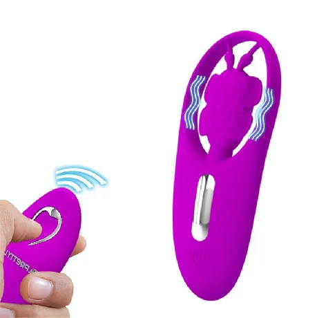 Tanga vibrador control remoto mariposa lila
