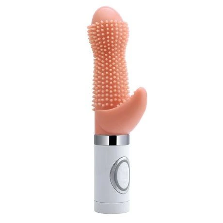 Vibrador con funcion de rotacion y de silicona 21 cm shequ