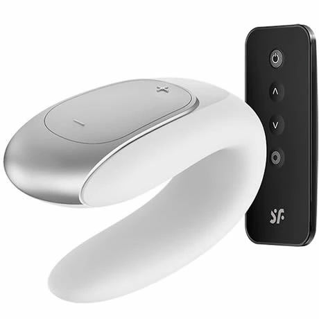 vibrador double fun para parejas satisfyer blanco