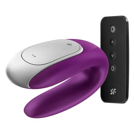 vibrador double fun para parejas satisfyer violeta