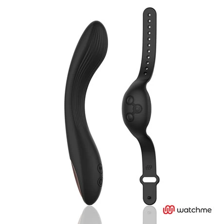 Vibrador estimulador curvado control remoto negro