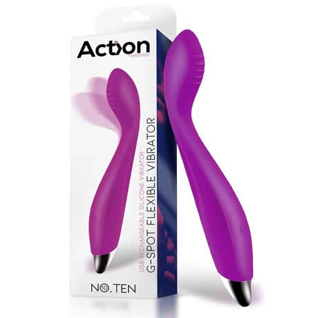 Vibrador flexible punto g usb magnetico silicona morado