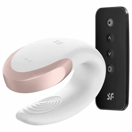 vibrador para pareja blanco satisfyer double love luxury