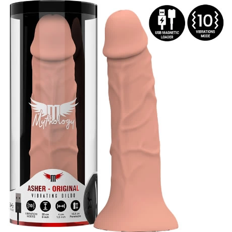 vibrador realista flexible mythology asher 20 cm - detalle 2