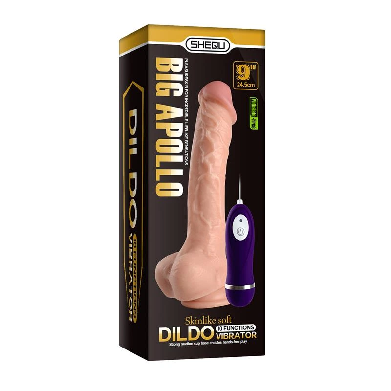 Vibrador realista control remoto apolo 25 cm