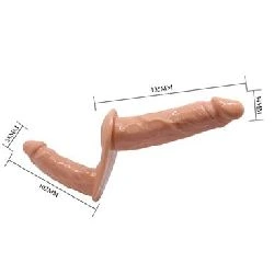 arnés con dildo doble realista baile - detalle 6