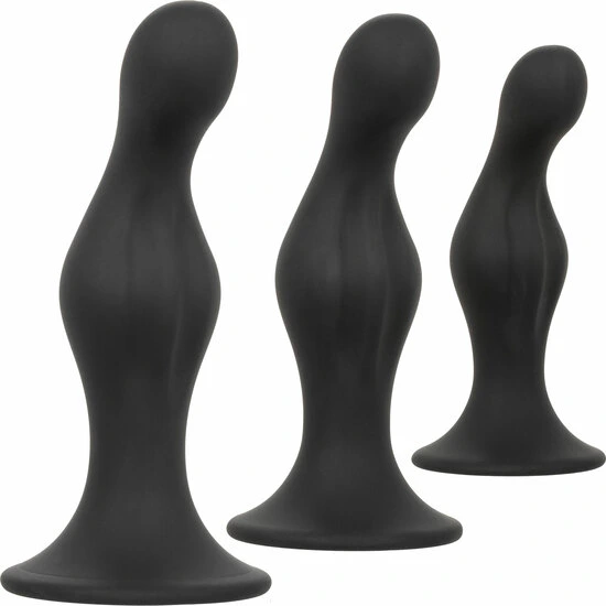 Kit de dildos anales ripple negros calexotics