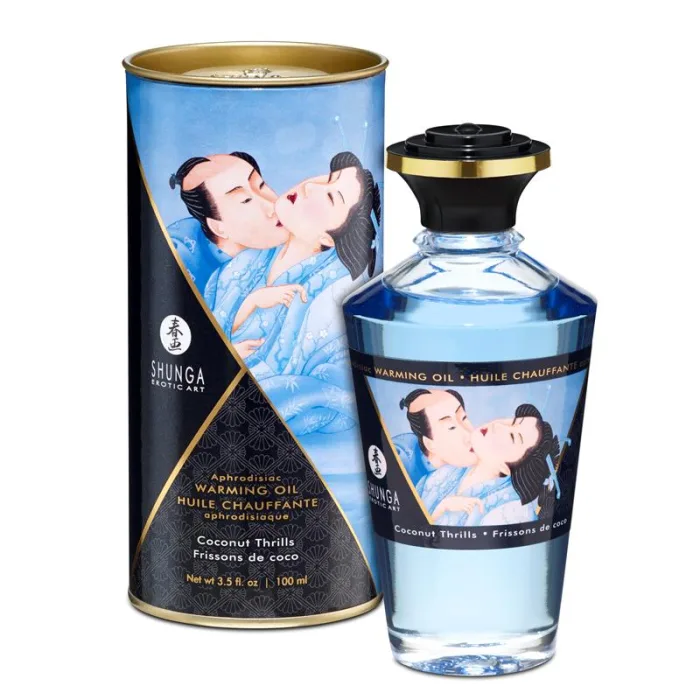 Aceite de Masaje Efecto Calor Aroma a Coco