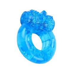 anillo para el pene y vibracion 18 cm azul