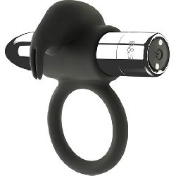 anillo vibrador recargable 10 tipos vibracion blacksilver