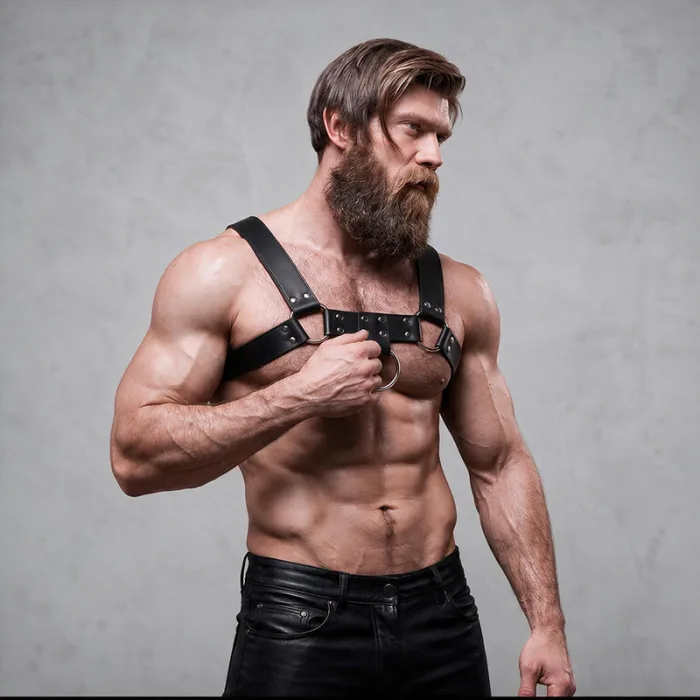 ARNÉS BDSM ECOPIEL PECHO HOMBRE - detalle 3