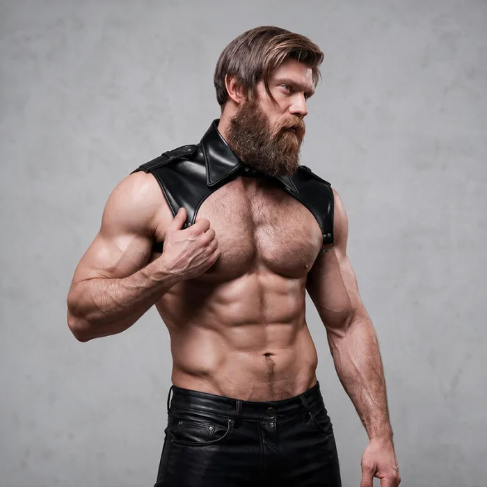 Arnés Strap On BRIGADE AJUSTABLE ECOPIEL CUELLO HOMBRE - detalle 3
