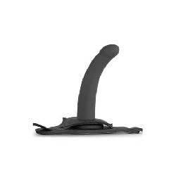 arnes con consolador de silicona de 14cm negro - detalle 3