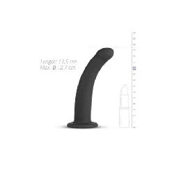 arnes con consolador de silicona de 14cm negro - detalle 4