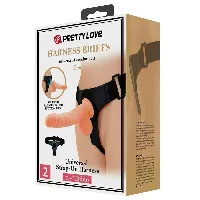arnes con dildo 20 cm natural imantado - detalle 3