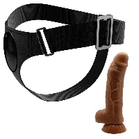arnes con dildo 20 cm negro imantado - detalle 3