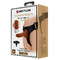 arnes con dildo 20 cm negro imantado - detalle 4