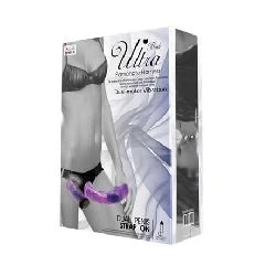arnes con dildo doble y vibracion purpura - detalle 8