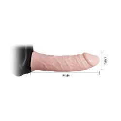arnes con dildo hueco y vibracion 155 x 42 cm natural - detalle 5
