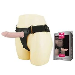 arnes con dildo hueco y vibracion 155 x 42 cm natural - detalle 7