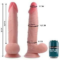 arnes con dildo realista 24 cm rock army - detalle 3