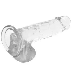 arnes con dildo realista transparente 20cm - detalle 3