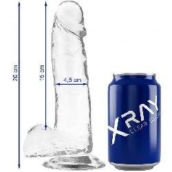 arnes con dildo realista transparente 20cm - detalle 7