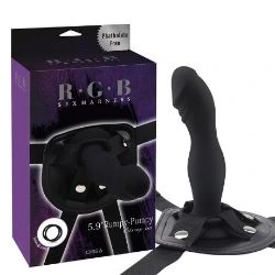 arnes con dildo rumpy silicona negro - detalle 7