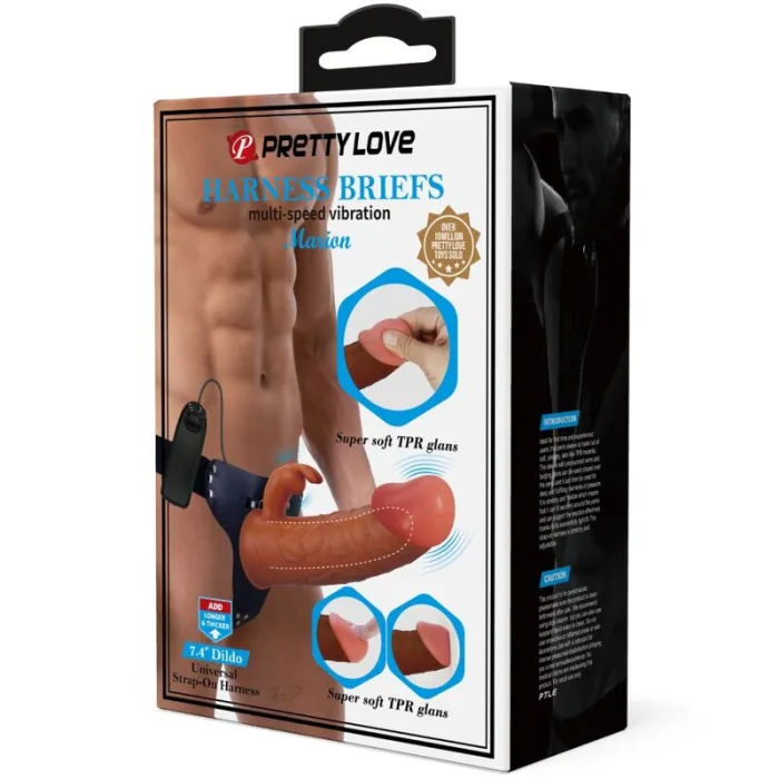 Arnés Strap On CON DILDO VIBRACIÓN 19 CM MULATO - detalle 9