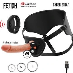 arnés con dildo y control remoto watchme talla m