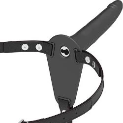 arnes con vibracion flesh 15 cm negro fetish submiss - detalle 5