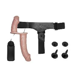 arnes dildo doble con vibracion natural 18 cm baile - detalle 4