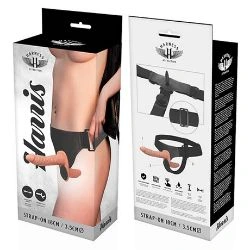 arnés doble dildo con vibracion 18 cm harness attraction - detalle 5