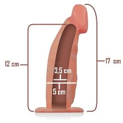 arnes hueco con dildo 18 x 35 cm intense - detalle 4